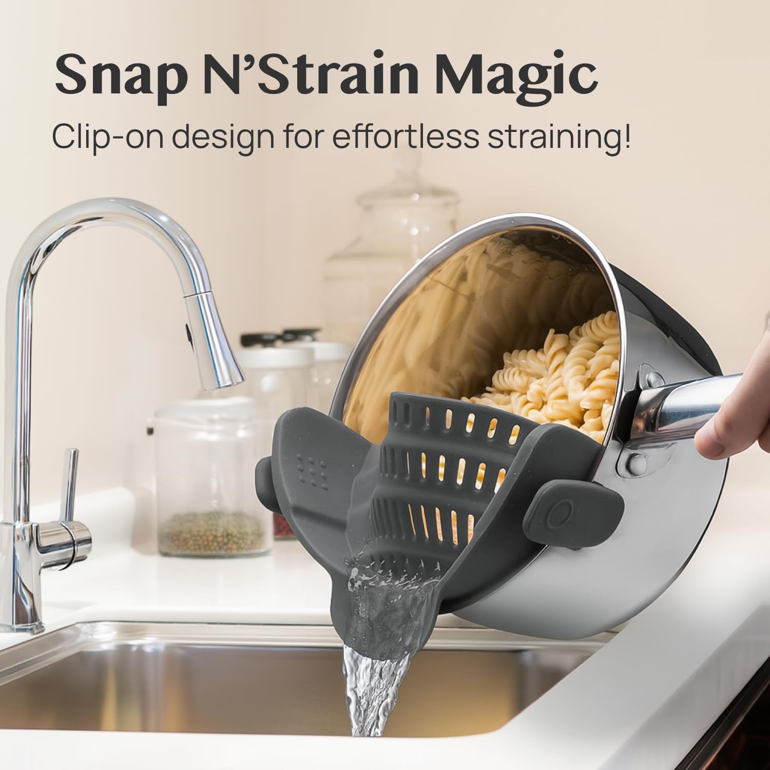 Effortless Silicone Pot Strainer