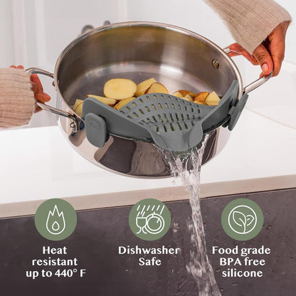 Effortless Silicone Pot Strainer