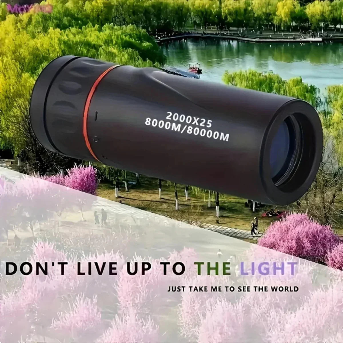 2000x25 Monocular Telescope HD Zoom + Phone Holder
