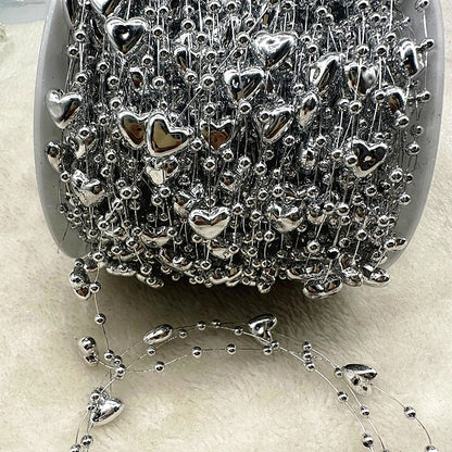 New 5yards/lot 3-8mm Fishing Line Artificial Pearls Flower Beads Chain Garland Flowers Wedding Party Decoration Diy Accessories