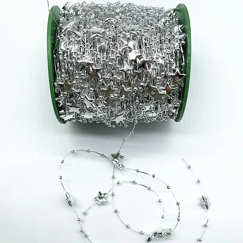 New 5yards/lot 3-8mm Fishing Line Artificial Pearls Flower Beads Chain Garland Flowers Wedding Party Decoration Diy Accessories