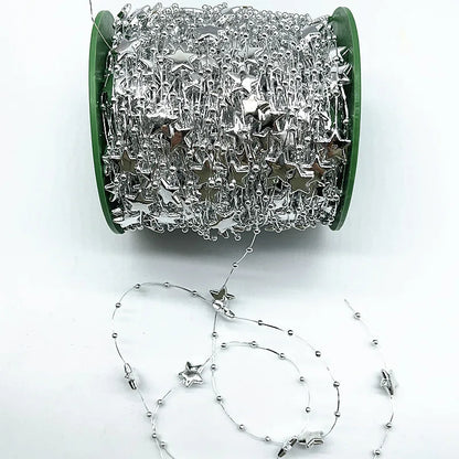 New 5yards/lot 3-8mm Fishing Line Artificial Pearls Flower Beads Chain Garland Flowers Wedding Party Decoration Diy Accessories