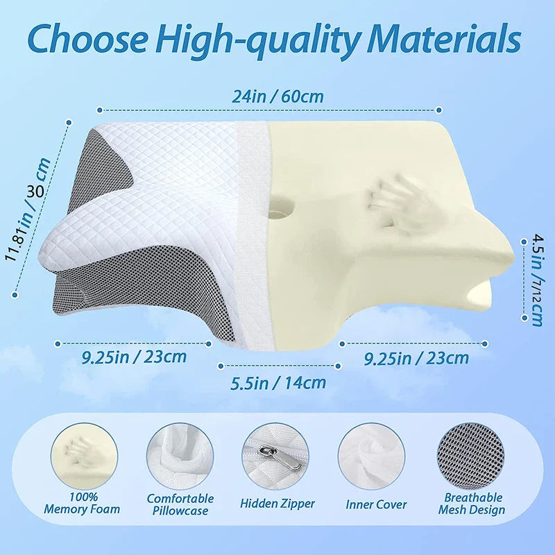 Dream Cushion® – Premium Memory Foam Neck Pillow