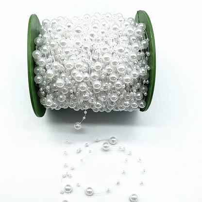 New 5yards/lot 3-8mm Fishing Line Artificial Pearls Flower Beads Chain Garland Flowers Wedding Party Decoration Diy Accessories