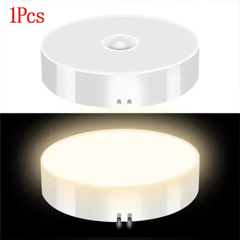 Motion Sensor LED Night Light – USB Rechargeable, Wireless Closet & Cabinet Lamp