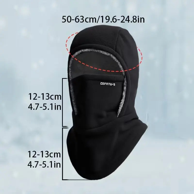 ThermaFleece Balaclava – Windproof 3-in-1 Winter Hat, Mask & Neck Warmer