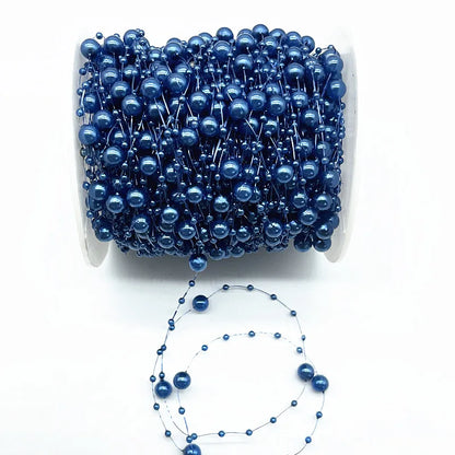 New 5yards/lot 3-8mm Fishing Line Artificial Pearls Flower Beads Chain Garland Flowers Wedding Party Decoration Diy Accessories