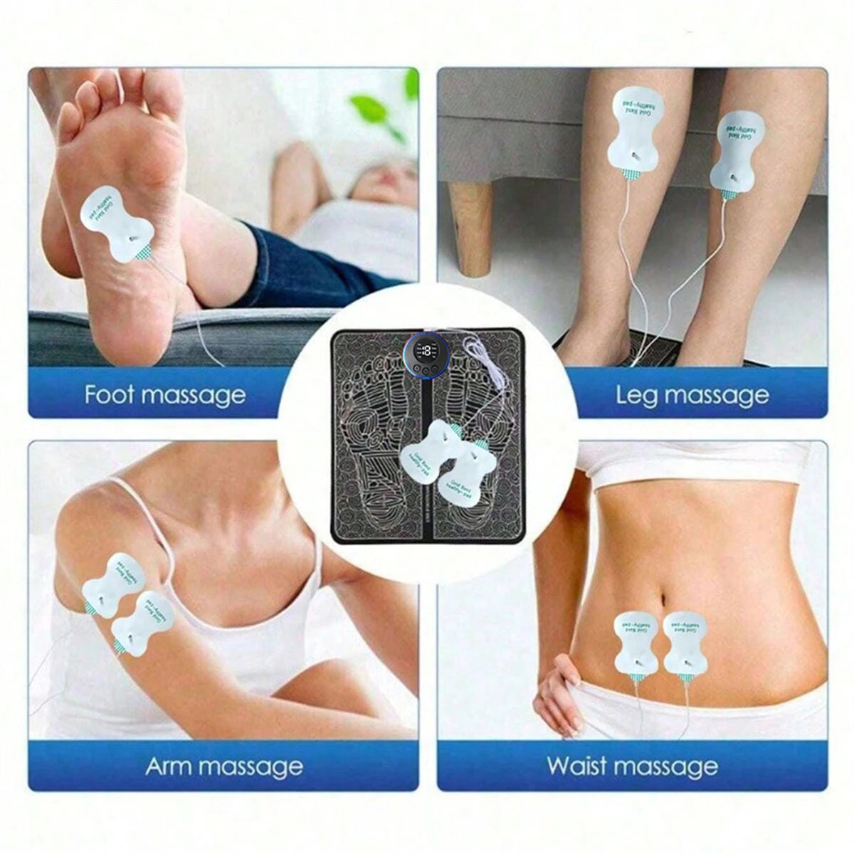 Electric Foot Massager Pad Muscle Massage Relaxation Trainer For Massage Fitness Outdoor Sport Home Family Relax