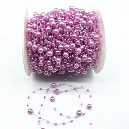 New 5yards/lot 3-8mm Fishing Line Artificial Pearls Flower Beads Chain Garland Flowers Wedding Party Decoration Diy Accessories