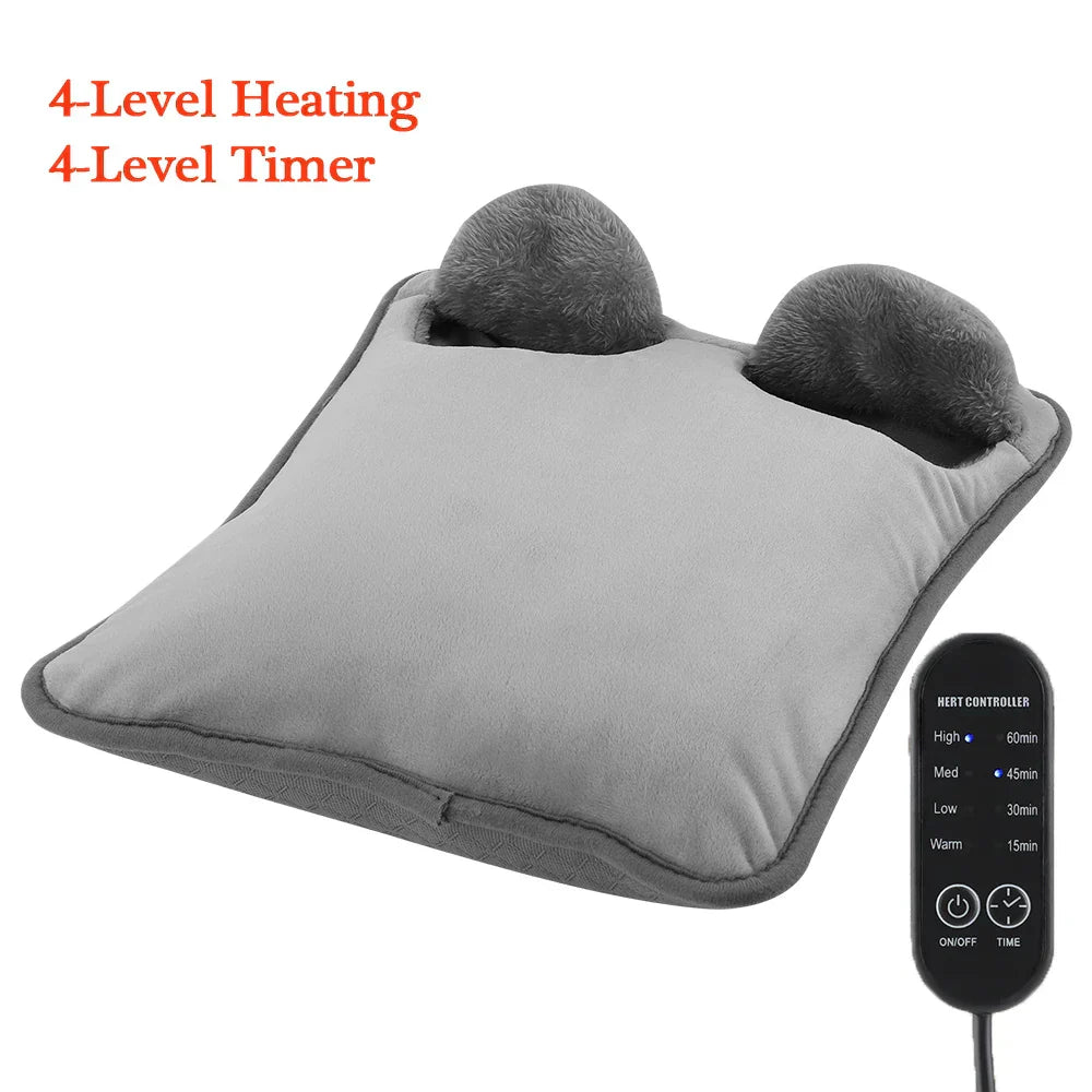 Winter Electric Foot Heating Pad USB Charging Soft Plush Washable Foot Warmer Heater Improve Sleeping Household Foot Warming Mat
