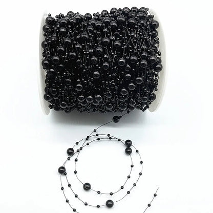 New 5yards/lot 3-8mm Fishing Line Artificial Pearls Flower Beads Chain Garland Flowers Wedding Party Decoration Diy Accessories