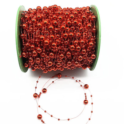 New 5yards/lot 3-8mm Fishing Line Artificial Pearls Flower Beads Chain Garland Flowers Wedding Party Decoration Diy Accessories