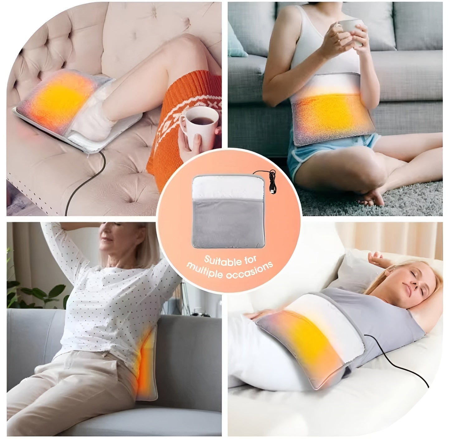 Winter Electric Foot Heating Pad USB Charging Soft Plush Washable Foot Warmer Heater Improve Sleeping Household Foot Warming Mat